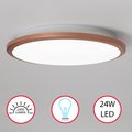 Quickway Imports Round LED Ceiling Light Fixture Sconce Flush Mount Lighting, 6500K 12 in. Golden Pink 24W QI004034.M.GDPK